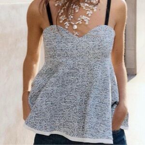 Zara tweed peplum top